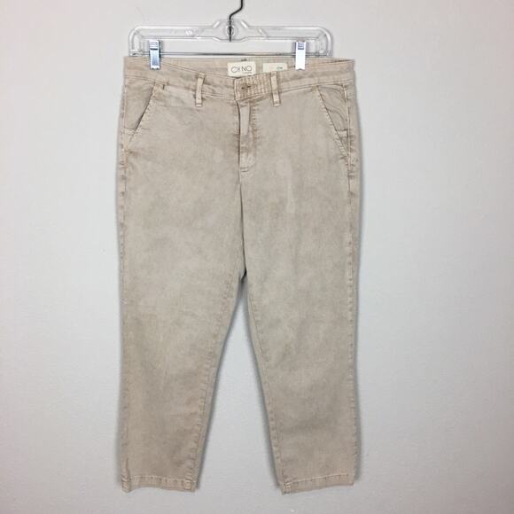 Chino by Anthropologie Distressed Tan Slim Pants 28 - Picture 2 of 9